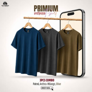 COMBO Premium Cotton T-shirt (Olive, Patrol, Anthra-Milange)